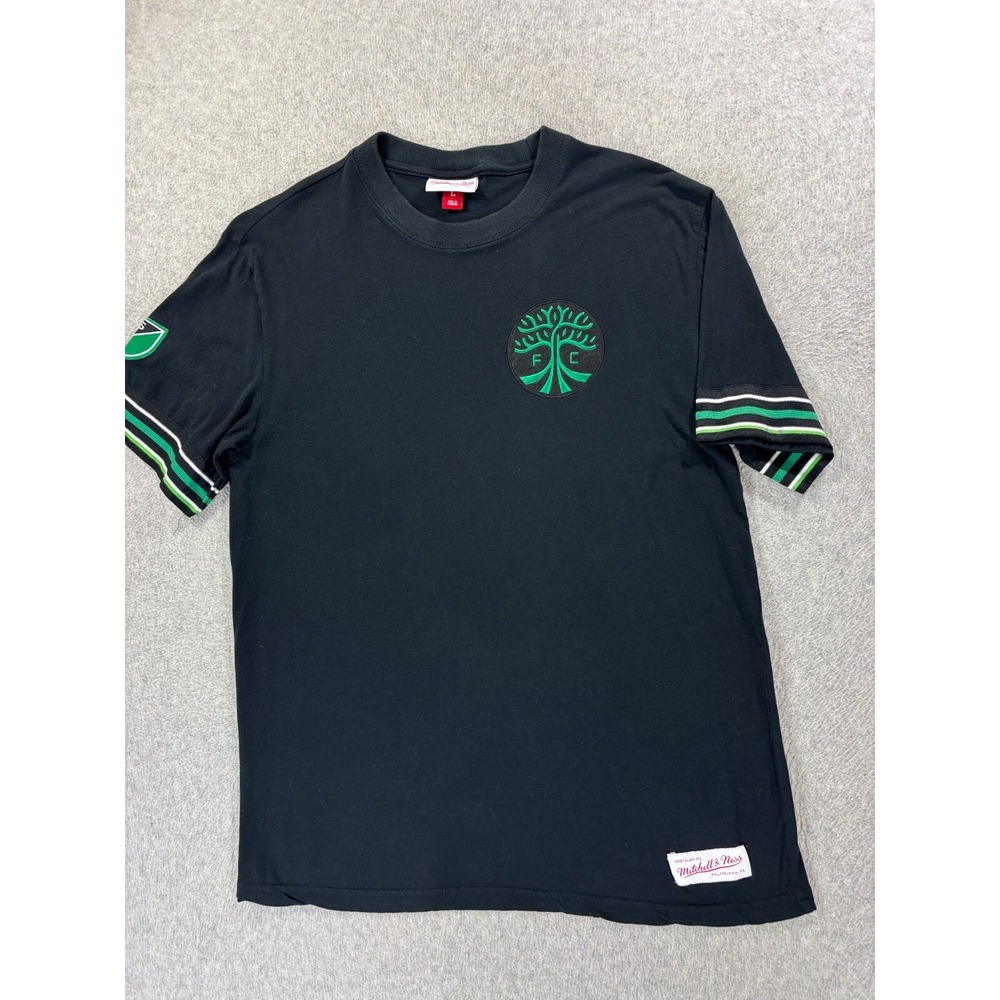 Austin FC‎ MLS Stitched Logo Crew Soccer Shirt (Men's Large) Black
